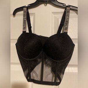 Victoria Secret Shine Strap Push-Up Corset Top.